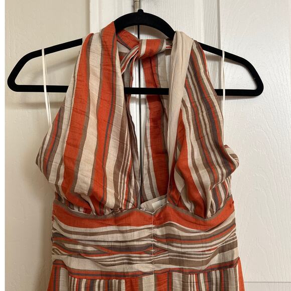 DISSH Stevie Linen Blend Striped Halter Dress 4 - Picture 5 of 10